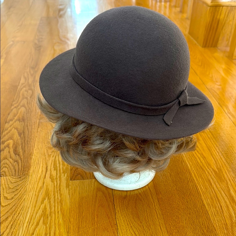 ☀️3/15 Lancaster Wool Fedora Hat Taupe Versatile Vintage Stylish Elegant